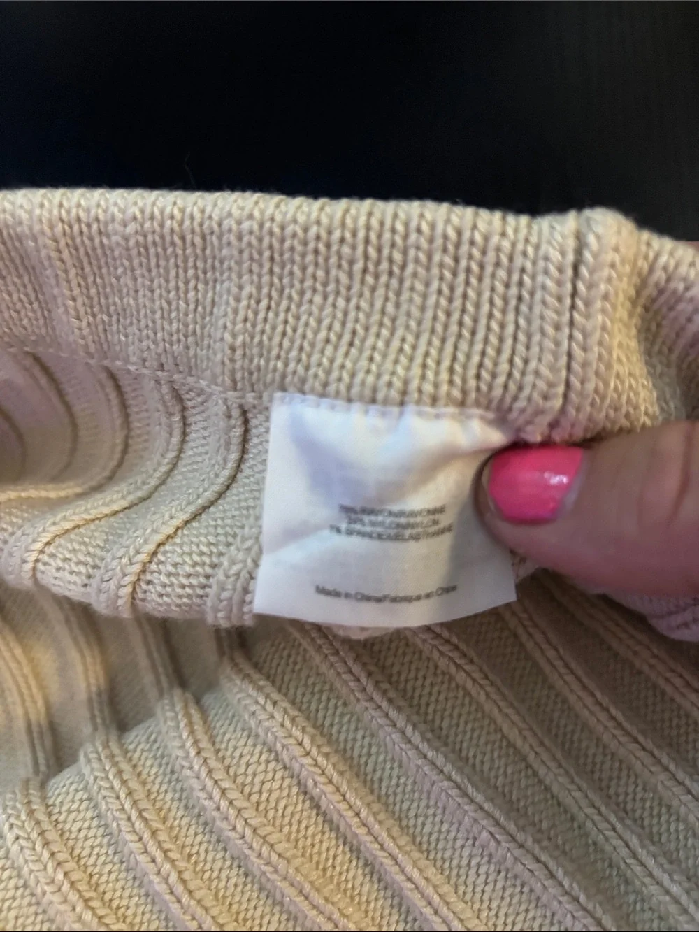 Tory Burch Beige Knitted A-lined Striped Skirt- Size Medium